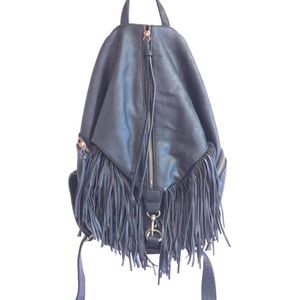pleather fringe backpack